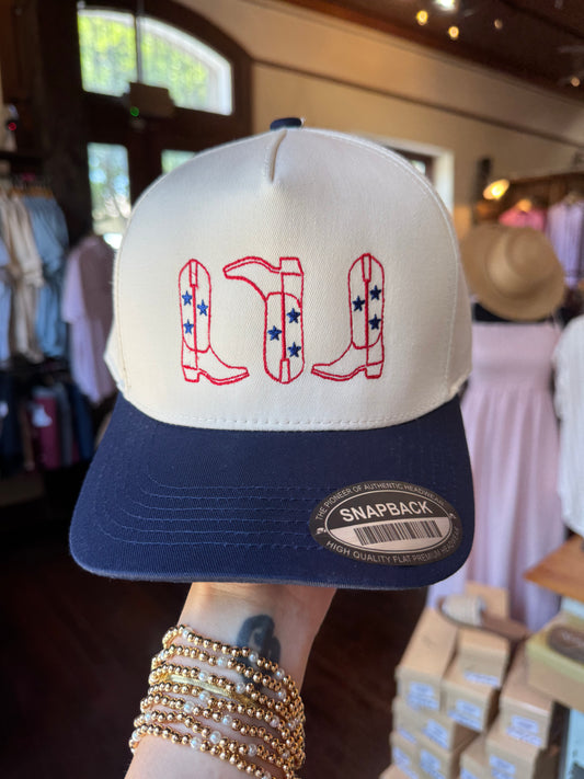 Three Boot Trucker Hat