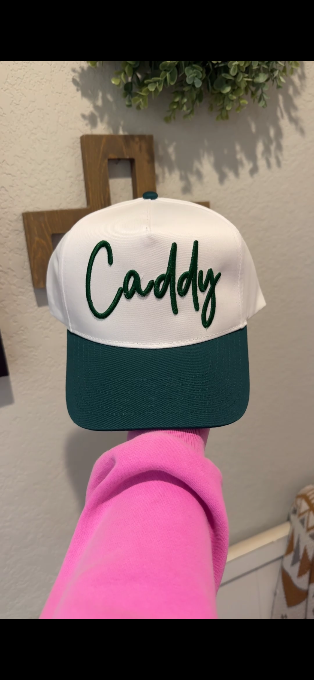Green "caddy" trucker hat