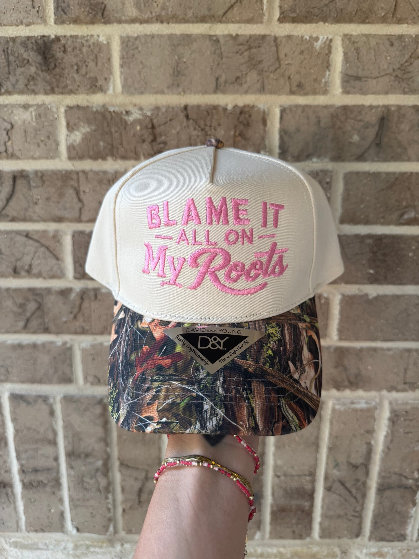 Blame it all on my Roots Camo Trucker hat