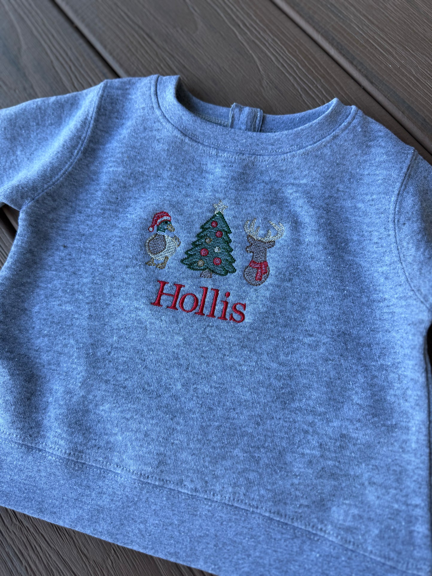 Buck, Duck & Christmas Tree Sweater (customizable)