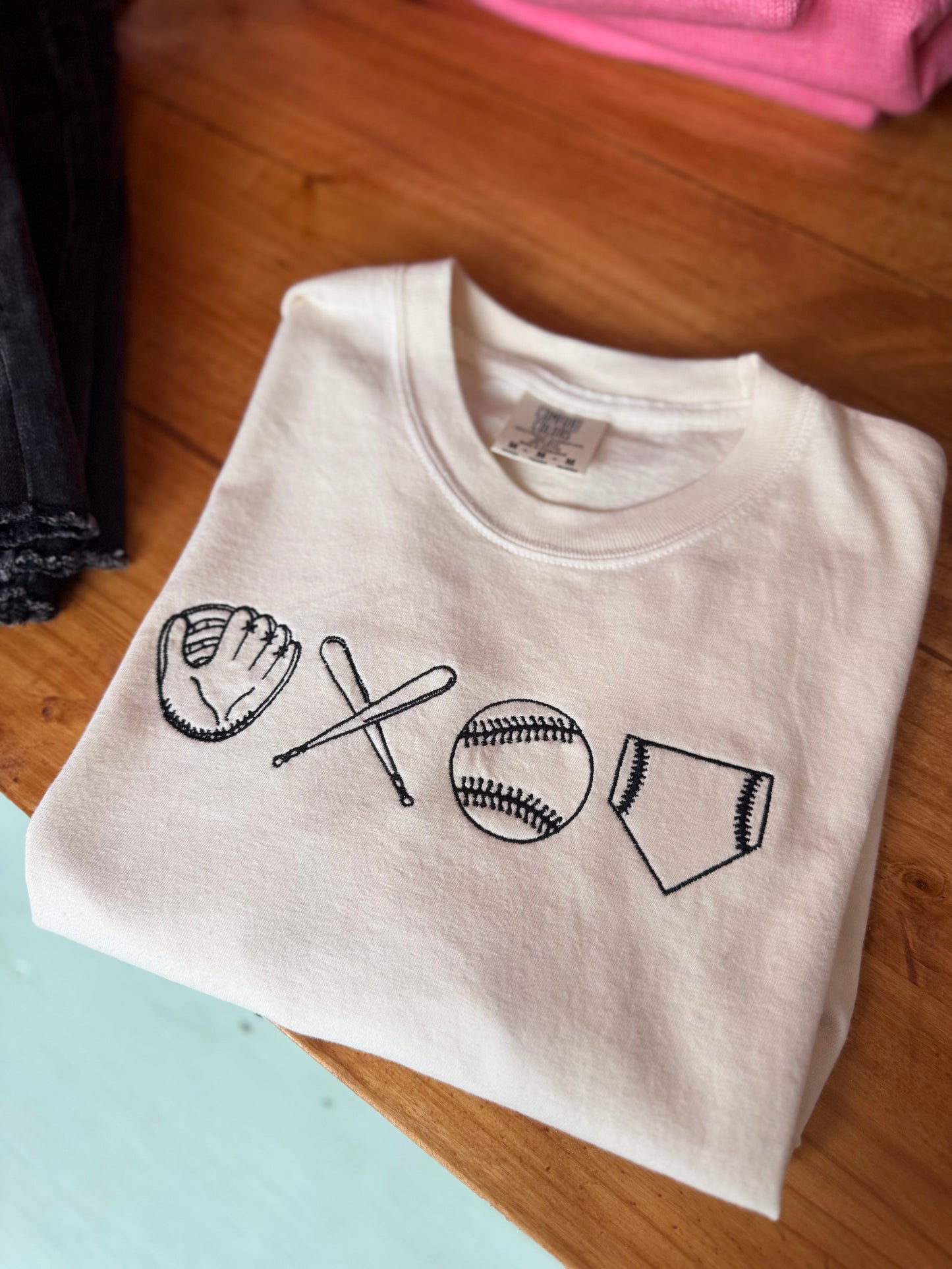 Baseball Doodle Cropped Tee