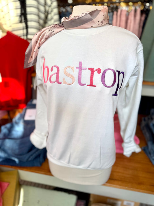 Colorful Oversized Font Sweatshirt